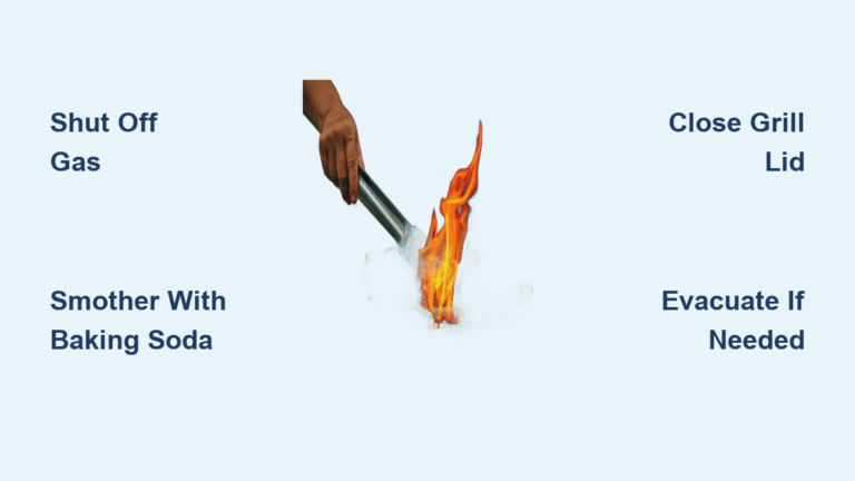 How to Stop a Grease Fire on Grill Safely